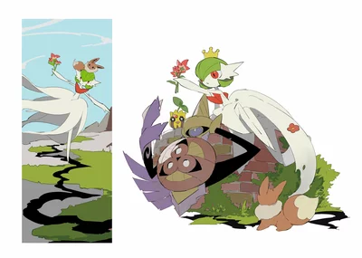 Aegislash Michi Method scene — Scene artwork (Art of Pokémon)