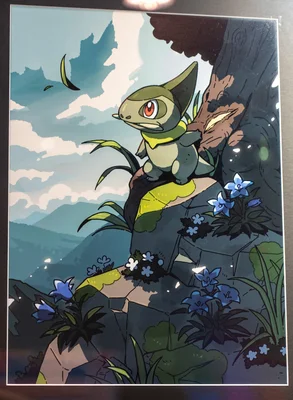 Axew Michi Method scene — Scene artwork (Art of Pokémon)