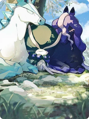 Calyrex Michi Method scene — Scene artwork (Art of Pokémon)