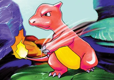Charmeleon Michi Method scene — Scene artwork (Art of Pokémon)