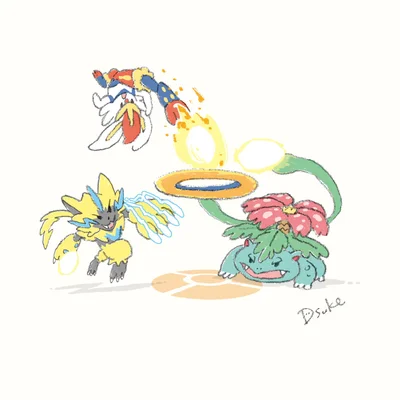 Cinderace Michi Method scene — Scene artwork (Art of Pokémon)