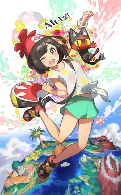 Cutiefly Michi Method scene — selene mimikyu litten cutiefly alolan exeggutor and 4 more pokemon and 2 more drawn by saitou naoki  sample-d3ed63d2de26a6443d50a6e61f0552eb