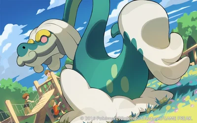Drampa Michi Method scene — Scene artwork (Art of Pokémon)