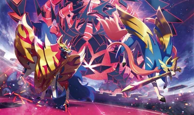 Eternatus Michi Method scene — Scene artwork (Art of Pokémon)