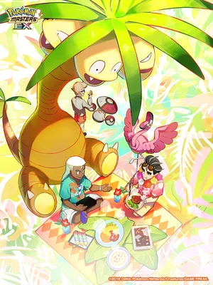 Flamigo Michi Method scene — Scene artwork (Art of Pokémon)