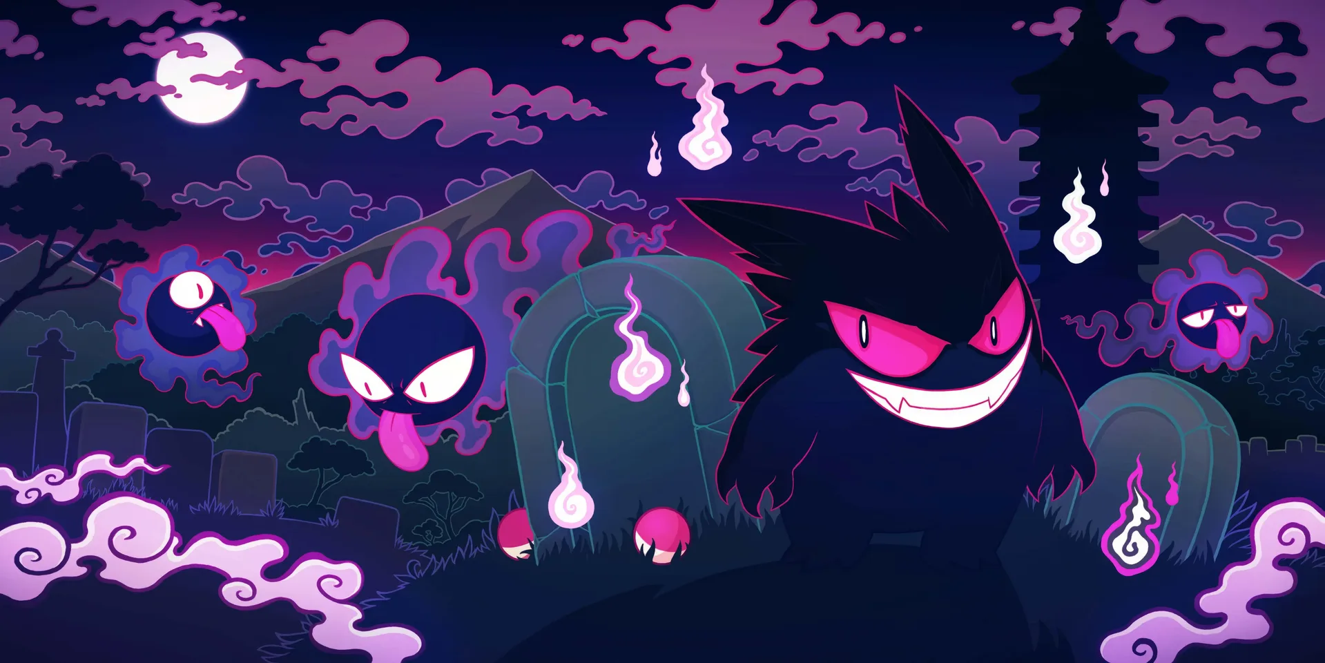 Gastly Michi Method scene — Scene wallpaper — Gastly