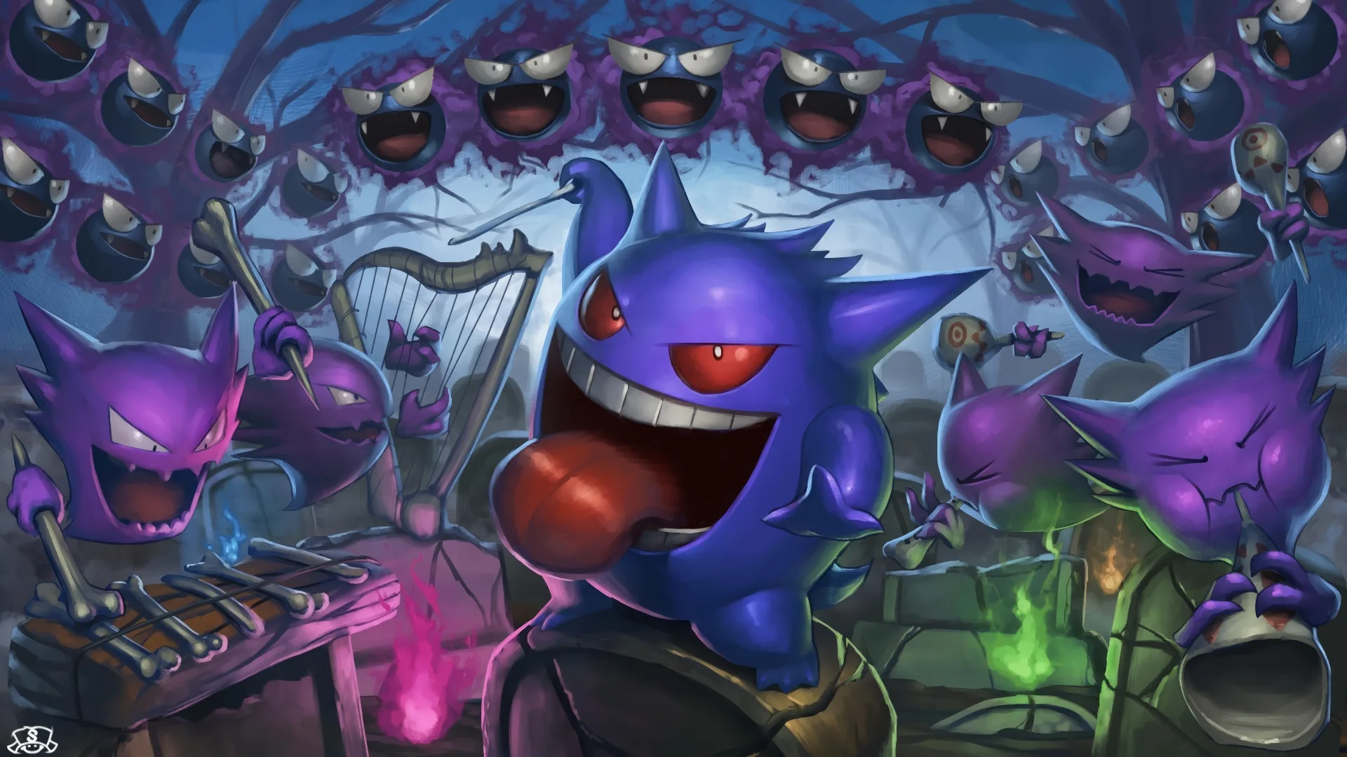 Gengar Michi Method scene — Scene wallpaper — Gengar