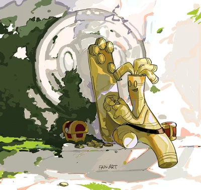 Gholdengo Michi Method scene — Scene artwork (Art of Pokémon)
