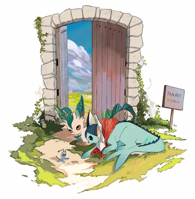 Gimmighoul Michi Method scene — Scene artwork (Art of Pokémon)