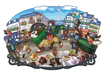 Gogoat Michi Method scene — Lumiose City scene - Pokemon X and Y