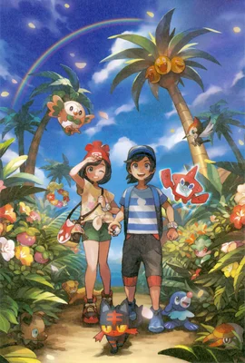 Grubbin Michi Method scene — Postcard, Welcome to Alola! ポストカード Welcome to Alola!