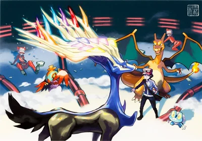 Hawlucha Michi Method scene — Battle at the Secret HQ Xerneas - Pokemon Gallery Collection