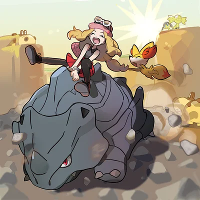 Helioptile Michi Method scene — Scene artwork (Art of Pokémon)