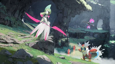 Iron Valiant Michi Method scene — Scene artwork (Art of Pokémon)