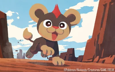 Litleo Michi Method scene — Scene artwork (Art of Pokémon)