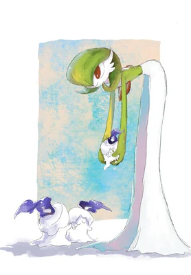 Litwick Michi Method scene — Scene artwork (Art of Pokémon)