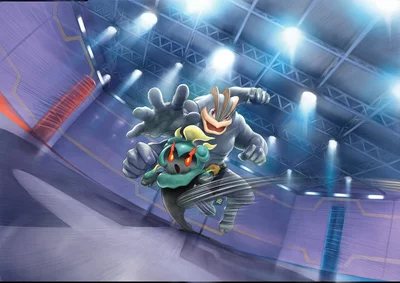 Marshadow Michi Method scene — 1600px-Machamp and Marshadow - Pokemon TCG Sun and Moon Unbroken Bonds