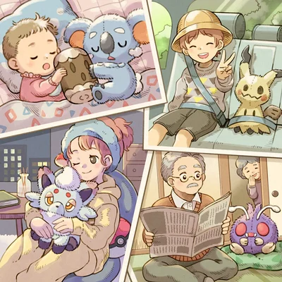 Mimikyu Michi Method scene — Scene artwork (Art of Pokémon)