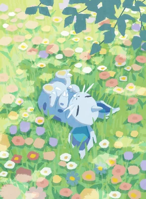 Nidoran F Michi Method scene — Scene artwork (Art of Pokémon)