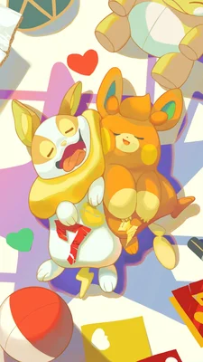 Pawmot Michi Method scene — Scene artwork (Art of Pokémon)