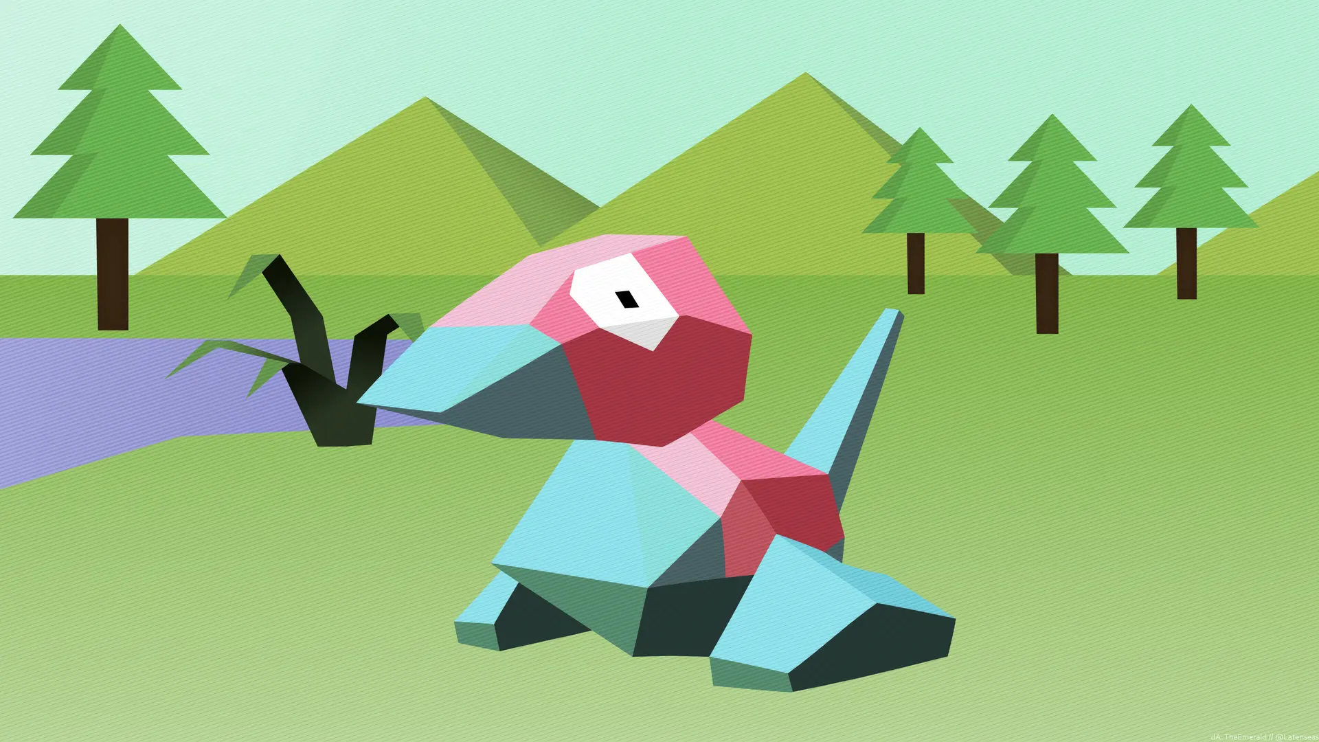 Porygon Michi Method scene — Scene wallpaper — Porygon