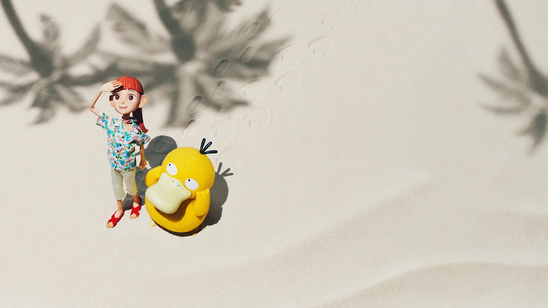 Psyduck Michi Method scene — Scene wallpaper — Psyduck