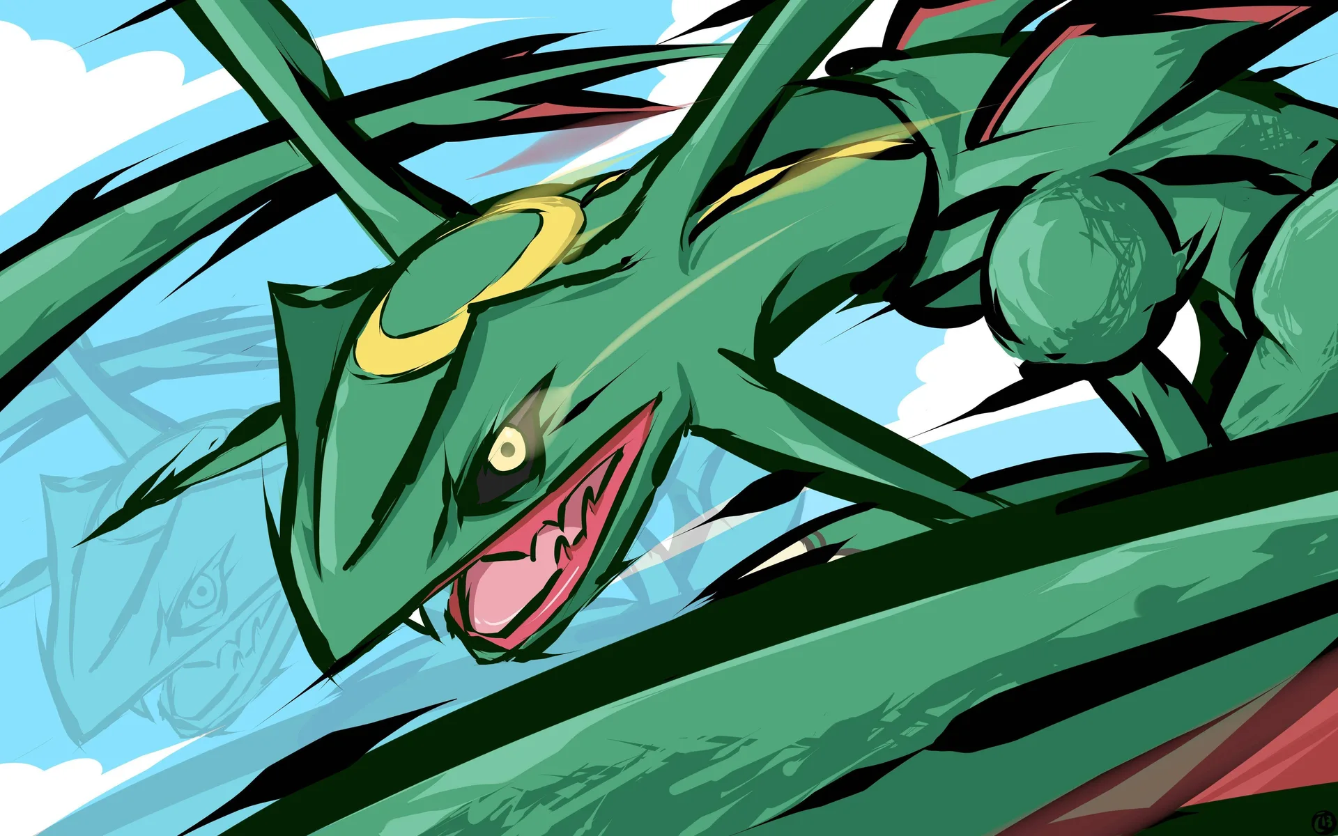 Rayquaza Michi Method scene — Scene wallpaper — Rayquaza