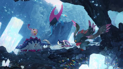 Roaring Moon Michi Method scene — Scene artwork (Art of Pokémon)