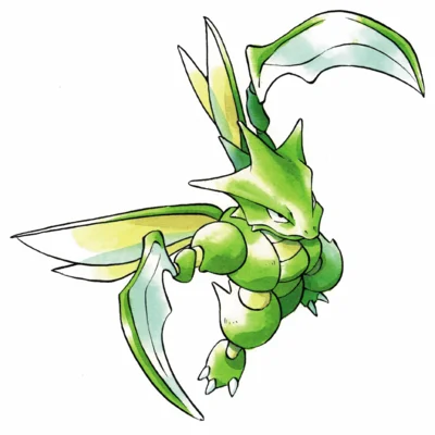 Scyther Michi Method scene — Scene artwork (Art of Pokémon)