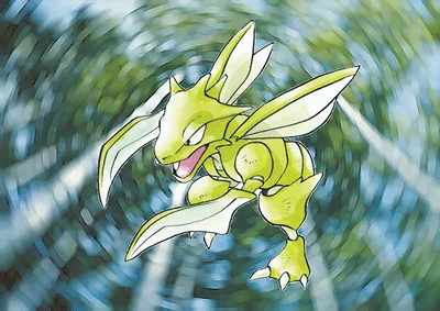 Scyther Michi Method scene — Scene artwork (Art of Pokémon)