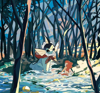 Tatsugiri Michi Method scene — Scene artwork (Art of Pokémon)