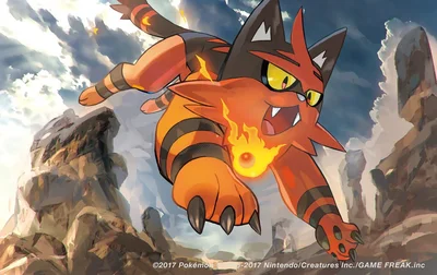 Torracat Michi Method scene — Scene artwork (Art of Pokémon)
