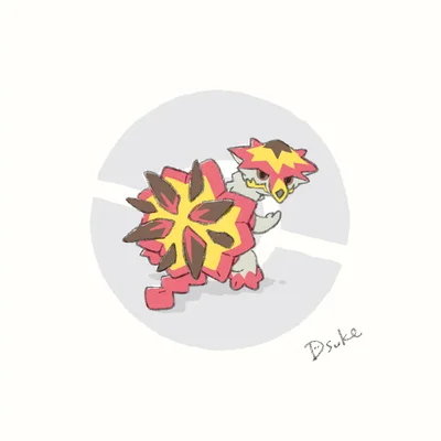 Turtonator Michi Method scene — Scene artwork (Art of Pokémon)