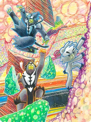 Urshifu Michi Method scene — Scene artwork (Art of Pokémon)