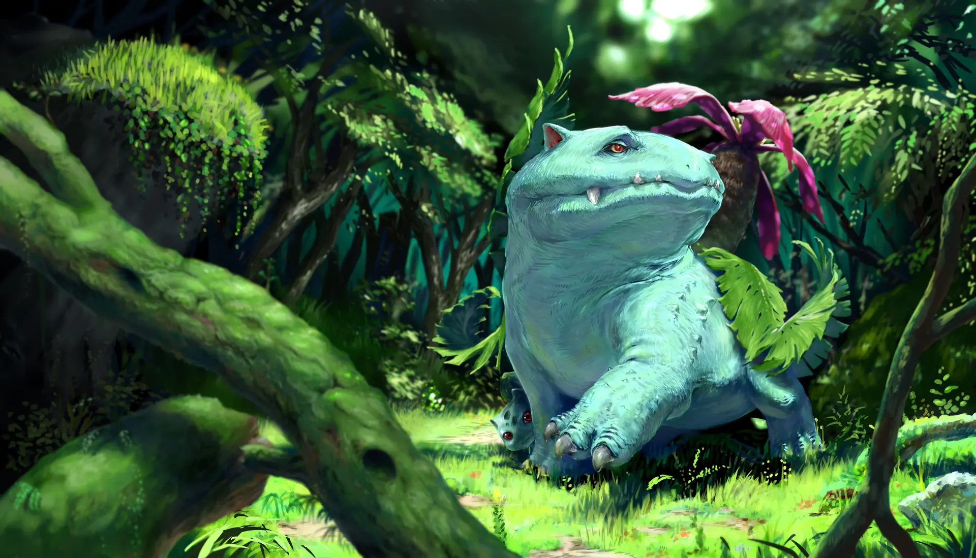 Venusaur Michi Method scene — Scene wallpaper — Venusaur