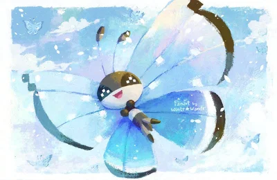 Vivillon Michi Method scene — Scene artwork (Art of Pokémon)