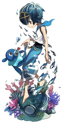 Wishiwashi Michi Method scene — Scene artwork (Art of Pokémon)