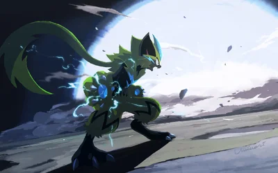 Zeraora Michi Method scene — Scene artwork (Art of Pokémon)