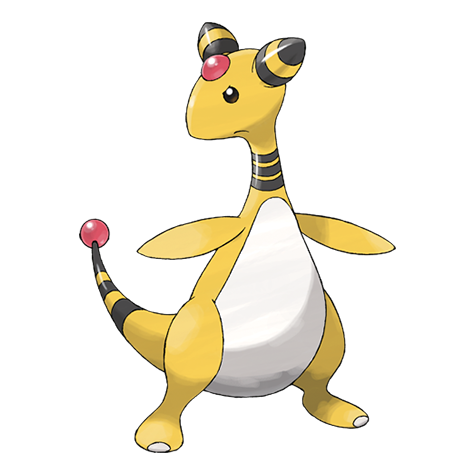 Official Ampharos artwork - cute Ampharos Pokémon card collector guide