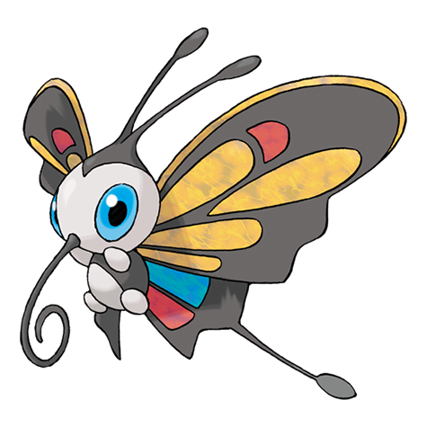 Official Beautifly artwork - cute Beautifly Pokémon card collector guide