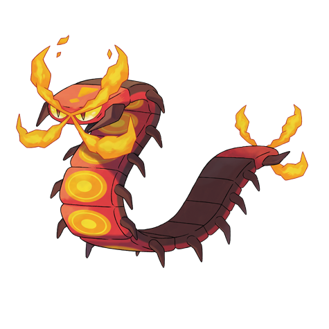 Official Centiskorch artwork - cute Centiskorch Pokémon card collector guide
