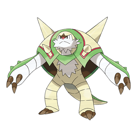 Official Chesnaught artwork - cute Chesnaught Pokémon card collector guide