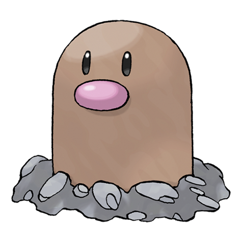Diglett Official artwork