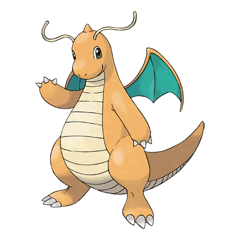 Official Dragonite artwork - cute Dragonite Pokémon card collector guide