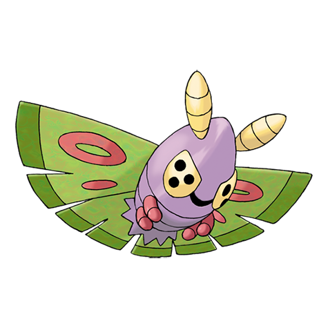 Official Dustox artwork - cute Dustox Pokémon card collector guide