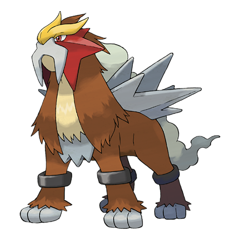 Official Entei artwork - cute Entei Pokémon card collector guide
