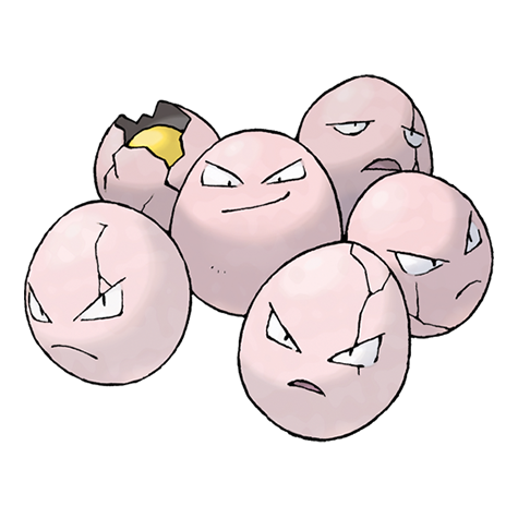 Official Exeggcute artwork - cute Exeggcute Pokémon card collector guide