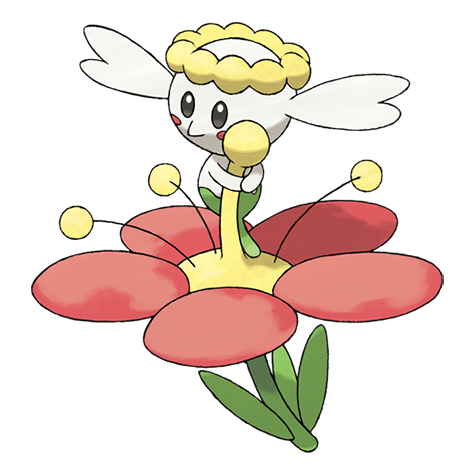 Official Flabebe artwork - cute Flabebe Pokémon card collector guide