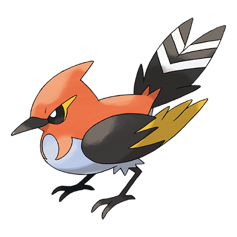 Official Fletchinder artwork - cute Fletchinder Pokémon card collector guide