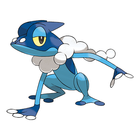 Official Frogadier artwork - cute Frogadier Pokémon card collector guide
